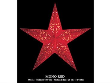 Candeeiro Estrela Starlightz Mono Red